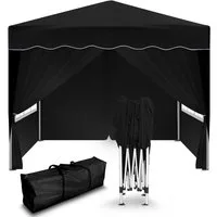 Kronenburg Faltpavillon 3x3 m wasserdicht - Gartenpavillon, Partyzelt stabil, UV-Schutz 50+, mit 4 Seitenteilen, Wetterfester Schutz, Leichter Aufbau, Inklusive Tragetasche & Zubehör