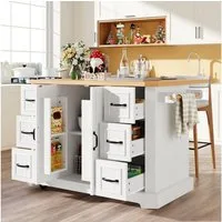 OKWISH Küchenwagen Multifunktionale Kücheninsel, (Mobile Kücheninsel– rollbar, 1 St., 120*45(75)*91cm)