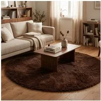 Pergamon Hochflor-Teppich Hochflor Shaggy Teppich Fluffy Rund, Rund, Höhe: 40 mm