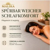 Malika Spannbettlaken aus 100% Baumwolle, 140-160x200, Taupe, Jersey Baumwolle, Gummizug: Ja, (1 Stück), Allergikergeeignet, Pflegeleicht und Atmungsaktiv