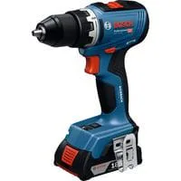 Akku-Bohrschrauber GSR 18V-65 Professional, Profi-Set mit Handwerkzeug blau, 2x Li-Ion Akku 5,0Ah, in L-BOXX