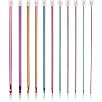 LuxusKollektion Häkelnadeln 11er Set Bunt Aluminium Tunesische Häkelnadeln 2,0-8,0 mm
