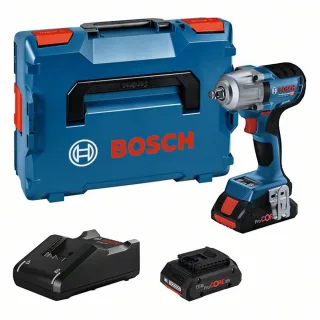 Bosch Akku-Drehschlagschrauber GDS 18V-450 HC, 2 x Akku, Ladg., L-BOXX, BT Low-En. Mod. - 06019K4002