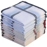 FOUORTUNATE-BEE Taschentuch Herren Taschentücher Set 12 Stück – Klassische Stofftücher, 12er Pack Herren Taschentücher für Alltag