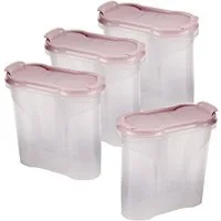 Bestlivings Gewürzbehälter Vorratsdose 300ml, Kunststoff, (4-tlg., 300 ml), Schüttdose für Gewürze, Vorratsbehälter Set - Frischhaltedosen
