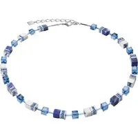 COEUR DE LION Collier Schmuck Edelstahl GeoCUBE® Iconic Precious Würfelkette, Made in Germany - mit Swarovski® Kristall, Strassstein, Schmuckstein