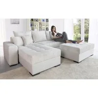 COLLECTION AB Ecksofa Josy L-Form, B: 214 cm in Cord, Cord-Mix, Bettfunktion, Bettkasten & 2 Zierkissen, Federkern