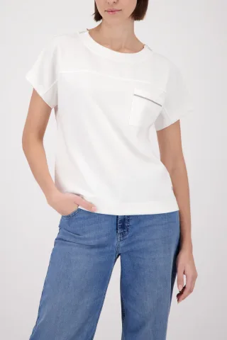 monari - Sweatshirt mit Brusttasche off-white - Gr. - 36