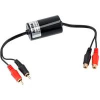 Hama NF Entstör-Filter Masse-Entkoppler 2 Kanal Auto-Adapter Cinch zu Cinch-Buchse, Chinch Cinch PKW Kfz Auto-Radio verhindert Störgeräusche