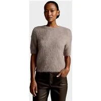 someday Kurzarmpullover Tirina aus Alpaka Mix Verkürzte, schmale Silhouette mit flauschigem Handfeel
