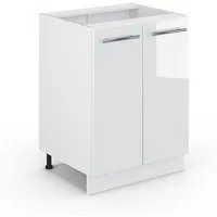 Vicco Unterschrank Fame-Line, Weiß Hochglanz/Weiß, 60 cm ohne Arbeitsplatte (1-St)
