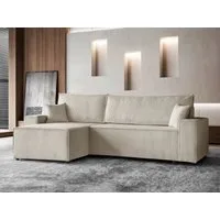 Beautysofa Ecksofa im Cordstoff HEKTOR, mit Bettkasten und Schlaffunktion