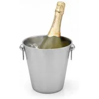 Spetebo Sektkühler Edelstahl Sektkühler silber matt - 20 cm, Eiskübel Champagnerschale Flaschen Kühler