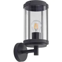 Lindby Außen-Wandleuchte Ojali, Metall, Schwarz IP44, 1 x 15 W