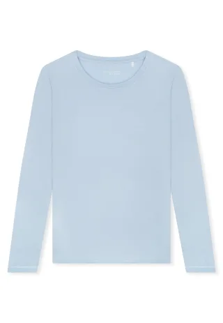 SCHIESSER - Shirt langarm Rundhals hellblau - Gr. - 44