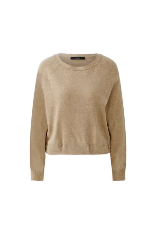 Oui - Pullover beigemel - Gr. - 38