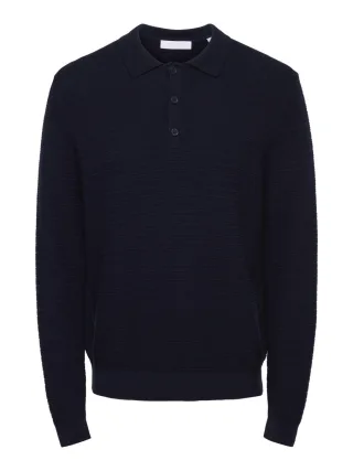 only & sons - Langarm-Poloshirt blau - Gr. - S