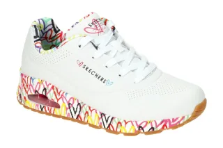 Skechers 155506 WHT Damenschuhe Sportliche Halbschuhe Wei? Skech Air Memory Foam