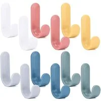 Coonoor Klebehaken Handtuchhaken, Geschirrtuchhalter, Handtuchalter, Spültuchhalter, Tuchhalter, Waschlappen Halter, Fensterhaken, Fliesenhaken, Küchenhaken, (12-St)