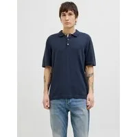 Jack & Jones Kurzarmpullover JJEEMIL KNIT RELAXED POLO SS SN mit Polo Kragen