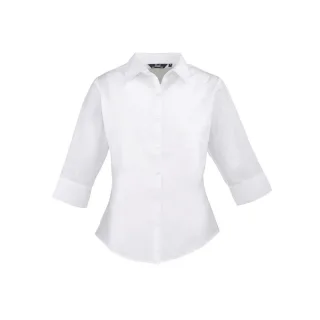 Premier - Hemd für Damen 3/4 Ärmel (Weiß)