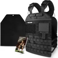 NEOLYMP Gewichtsweste Unisex Weighted Vest Plattenträger Weste mit Tasche - Kein Verrutschen, (Gewichtsweste mit 2x 1,25 kg Eisenplatten und verstellbaren Schnallen), Atmungsaktiv & Verstellbar – Calisthenics Equipment – Weight Vest Home