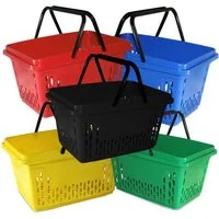 GERSO Einkaufskorb Einkaufskörbe mit 2 Bügeln 40 Liter Polypropylen Bunte Farbauswahl, 40 l