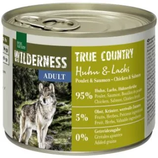 REAL NATURE WILDERNESS Nassfutter Hund, Adult, True Country, Huhn und Lachs 12x200 g