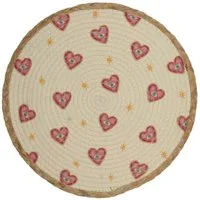 Kersten BV Platzset Tischunterlage Natur - Herzen ⌀ 38 cm, (1-St)