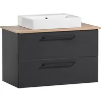 Schildmeyer Waschtisch Malte, Waschtisch, melaminharzbeschichtet,Made in Germany, B: 86 cm, Solide Verarbeitung - Dieses Produkt ist in Deutschland gefertigt