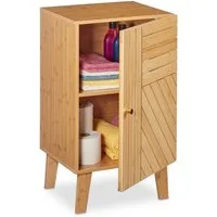 relaxdays Badkommode Badschrank Bambus
