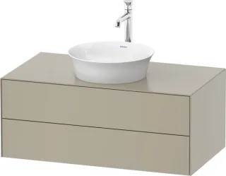 Duravit White Tulip Konsolenwaschtischunterbau wandhängend Taupe Seidenmatt 1000x550x408 mm - WT4986 WT498606060