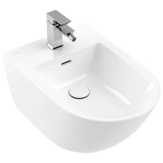 Villeroy und Boch Subway 3.0 Wand-Bidet 44700001 37,5x56cm, 1 Hahnloch, mit Überlauf, weiß