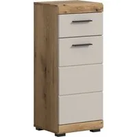 welltime Unterschrank SIENA, Breite 37cm, 1 Tür, 1 Schubkasten, 2 Fächer, MDF-Front (1-St., TOPSELLER) in verschiedenen Farben erhältlich, Badmöbel, Badschrank, Kommode, Bad