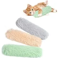 Ledander Tierkuscheltier Katzenspielzeug Set, 3er Katzenkissen mit Bio-Katzenminze Indoor, weiches & langlebiges Interaktives Spielzeug, Intelligenz