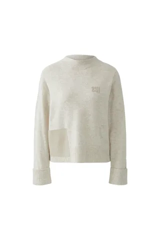 Oui - Pullover light beige mel - Gr. - 40