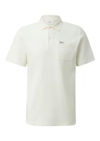 s.Oliver Red Label - Poloshirt im Relaxed Fit mit Brusttasche weiß - Gr. - XXL