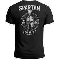 Neverless Print-Shirt Herren T-Shirt Backprint Sparta Fitness Shirt mitHelm Grafik – mit Print