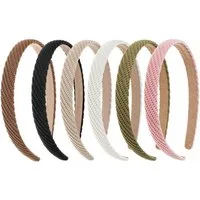 nsihing Haarreif 6-teiliges modisches Haarreifen-Set, elegantes schmales Haarreif, 6-tlg., einfarbiger Haarband, Stirnband für Mädchen und Damen im Alltag