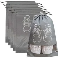 Blusmart Aufbewahrungstasche 6 Stück Schuhe Aufbewahrung taschen (Staubdichter Schuhbeutel mit Kordelzug und durchsichtigem Schlitz, 6-tlg., Tragbar, wasserdicht und feuchtigkeitsbeständig), Für den täglichen Gebrauch und auf Reisen