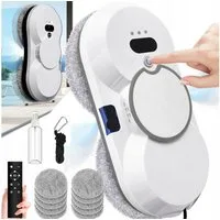 AKKEE Fensterputzroboter mit Automatischem Wasserstrahl, Fenstersauger mit Water Tank, 5600 Pa starker Saugkraft