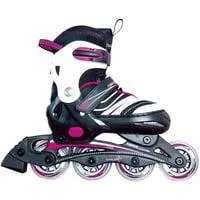 Verstellbare Kinderinliner Gr. 29-32, Inline-Skates pink/schwarz