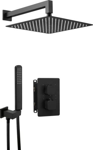 Neuesbad Unterputz Duschtermostat-Set eckig/oval, Oberfläche: schwarz matt NB1DEBXYZNECT1