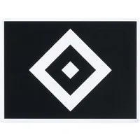 VertriebsArena GmbH Aufkleber HSV Aufkleber transparent schwarz "Raute"