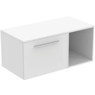 Ideal Standard Möbel-Set 100cm i.life B 1 Auszug 1 off.Fach Gr.Chrom Weiß matt, T5755DU T5755DU