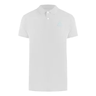 Weißes Poloshirt Mit Eisberg-dreieck-logo