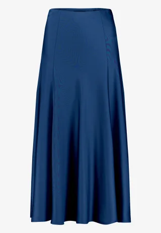 zero - Satinrock Maxi mit Gummibund Sargasso Sea - Gr. - 34