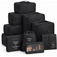 Travelfreund® Kofferorganizer 8er Set Kofferorganizer mit Kosmetiktasche und Packtaschen (Set, 8-tlg., 8x Packtaschen), Faltbar / Verstaubar / Wasserabweisend