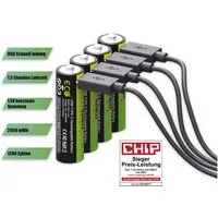 Verico VERICO Li-Ion-Akku Loop Energy AA, mit USB-C Buchse, 4er Pack Akku