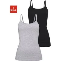 H.I.S Unterhemd (2er-Pack) aus elastischer Baumwoll-Qualität, Spaghettiträger-Top, Unterziehshirt